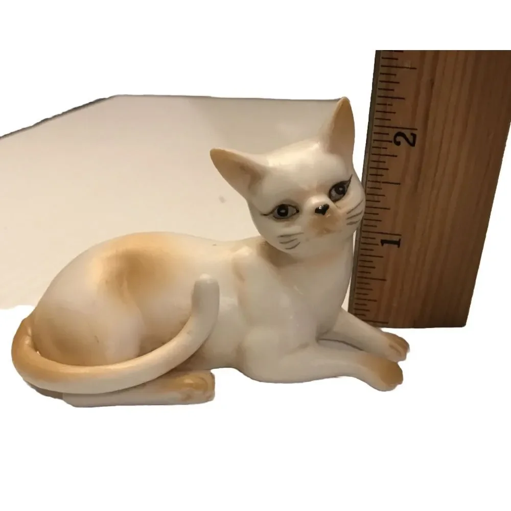 CAT FIGURINE GENUINE Porcelain ‎ JAPAN VINTAGE 2
